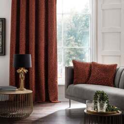 Animal Cut Velvet Eyelet Curtains - thumbnail 4