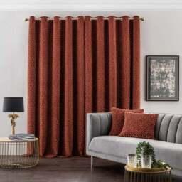 Animal Cut Velvet Eyelet Curtains - thumbnail 5