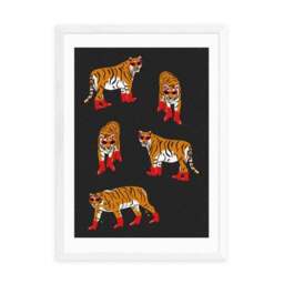 East End Prints Tigers In Red Boots Print by Tartagain - thumbnail 2