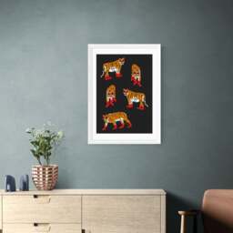 East End Prints Tigers In Red Boots Print by Tartagain - thumbnail 1