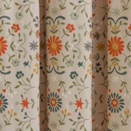 Folk Floral Pencil Pleat Curtains - thumbnail 3