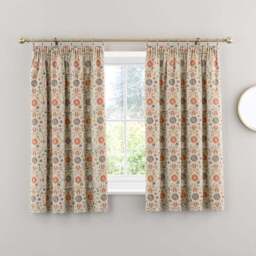 Folk Floral Pencil Pleat Curtains - thumbnail 6