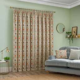 Folk Floral Pencil Pleat Curtains - thumbnail 5