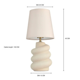 Twirl Ceramic Table Lamp - thumbnail 5