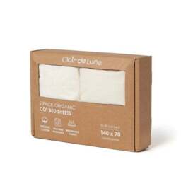 Clair De Lune Set of 2 Organic Cot Bed Sheets - thumbnail 3