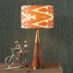 Lars Ikat Patterned Cylinder Lamp Shade - thumbnail 1