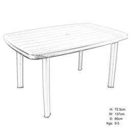 Trabella Aurora Rectangular Patio Table - thumbnail 3