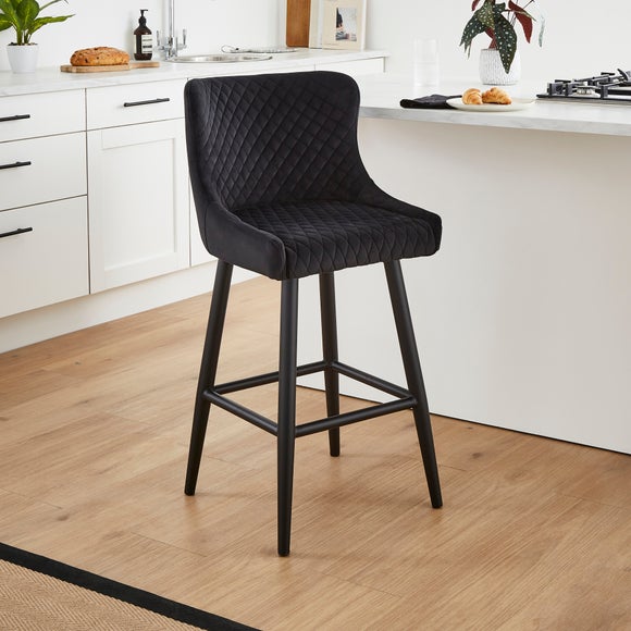 Montreal Counter Height Bar Stool, Velvet - image 1