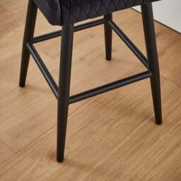 Montreal Counter Height Bar Stool, Velvet - thumbnail 4