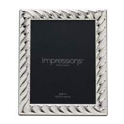 Impressions Silver Plated Swirl Textured Photo Frame - thumbnail 2