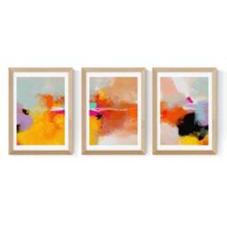 Set of 3 East End Prints Yellow Blush Gallery Wall Framed Prints - thumbnail 2