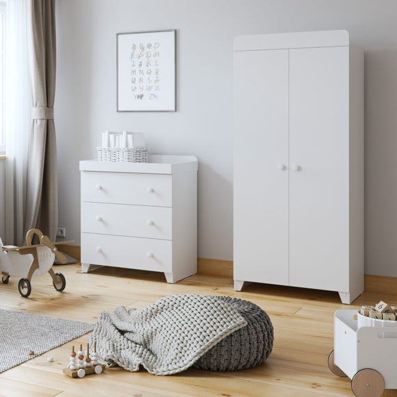 Little Acorns Classic 3 Drawer Chest and Wardrobe Nursery Set - image 1