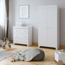 Little Acorns Classic 3 Drawer Chest and Wardrobe Nursery Set - thumbnail 1