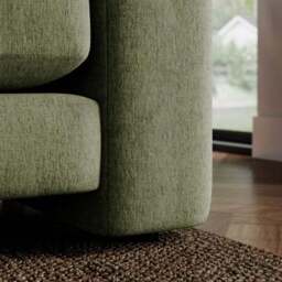 Magnus Vintage Soft Chenille Corner Chaise Sofa - thumbnail 3
