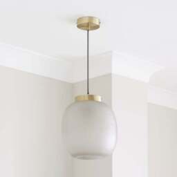 Lixue Recycled Glass Frosted Smoked Pendant Light - thumbnail 2