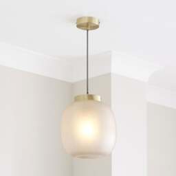 Lixue Recycled Glass Frosted Smoked Pendant Light - thumbnail 1