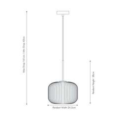 Bella Ribbed Squoval Pendant Light - thumbnail 5