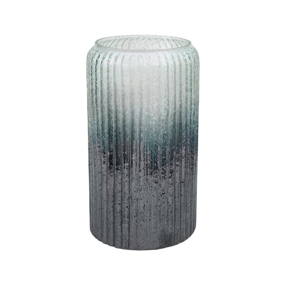 Verre Ribbed Tall Frosted Glass Vase - image 1