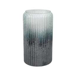 Verre Ribbed Tall Frosted Glass Vase - thumbnail 1
