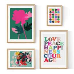 Set of 4 East End Prints Happiness Prints - thumbnail 2