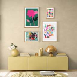 Set of 4 East End Prints Happiness Prints - thumbnail 1