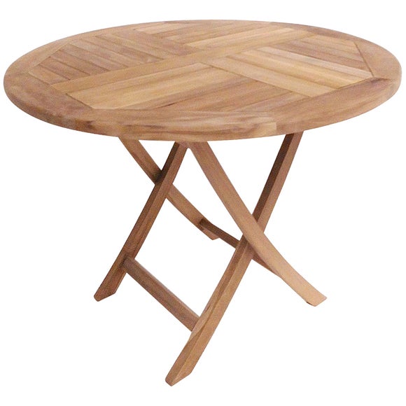 Teak Wooden 4 Seater Round Table - image 1