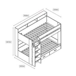 Aviary Kids Bunk Bed Frame With Storage - thumbnail 6