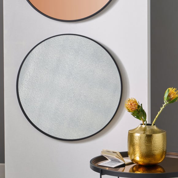 Wood Veneer Round Wall Mirror - image 1