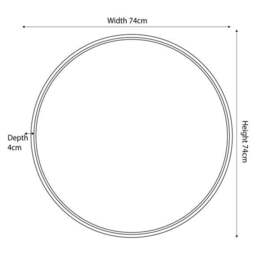 Wood Veneer Round Wall Mirror - thumbnail 4