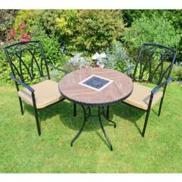 Harrison 71cm Bistro Table Set with 2 Austin Chairs - thumbnail 5