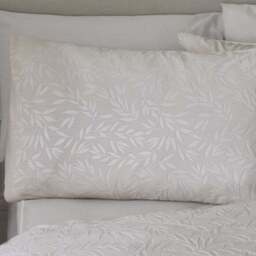 Catherine Lansfield Corded Leaves Duvet Cover & Pillowcase Set - thumbnail 2
