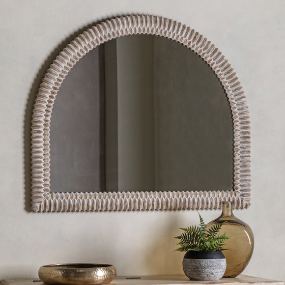 Sawan Arched Distressed Overmantel Wall Mirror - image 1