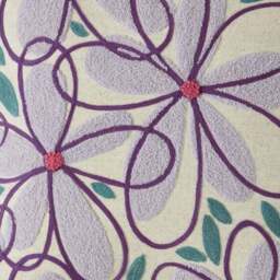 Crewel Work Floral Square Cushion - thumbnail 4