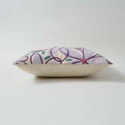 Crewel Work Floral Square Cushion - thumbnail 3