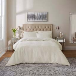 Dorma Luxe Wisteria Ivory Duvet Cover and Pillowcase Set - thumbnail 1