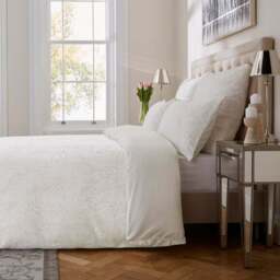 Dorma Luxe Wisteria Ivory Duvet Cover and Pillowcase Set - thumbnail 3
