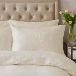 Dorma Luxe Wisteria Ivory Duvet Cover and Pillowcase Set - thumbnail 2