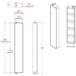 Croydex Arun Large Bathroom Wall Cabinet - thumbnail 6
