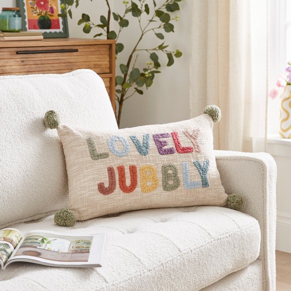 Lovely Jubbly Rectangle Cushion by Dunelm