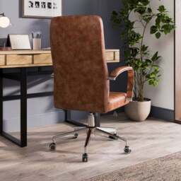 Alderton Faux Leather Office Chair - thumbnail 2