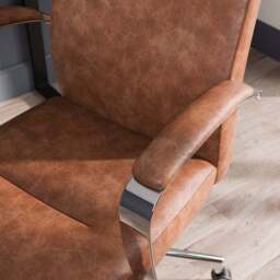 Alderton Faux Leather Office Chair - thumbnail 4