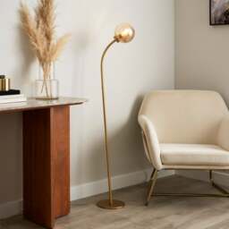 Luxe Ribbed LED Floor Lamp - thumbnail 1