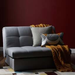 Grey Rowan Single Sofa Bed - thumbnail 1