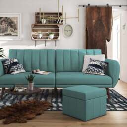 Brittany Linen Double Sofa Bed - thumbnail 1
