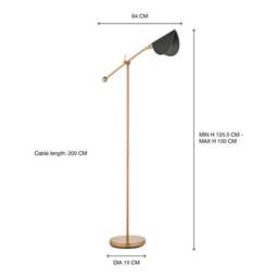 Aquila Metal Adjustable Floor Lamp - thumbnail 5