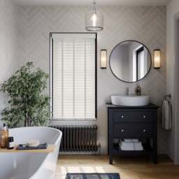 Made To Measure 63mm Slats White Textured Taped Venetian Blind - thumbnail 1