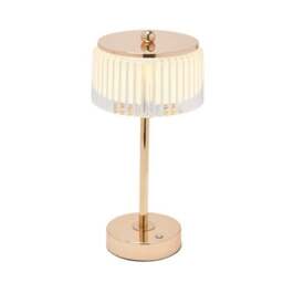 Hestia Gold Base Crystal Trim Rechargeable Colour Changing LED Touch Table Lamp - thumbnail 2