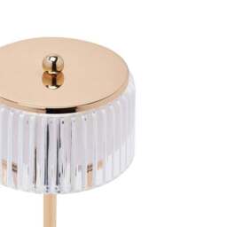 Hestia Gold Base Crystal Trim Rechargeable Colour Changing LED Touch Table Lamp - thumbnail 6
