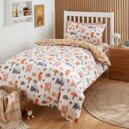 Woodland Adventure 100% Cotton Duvet Cover & Pillowcase Set