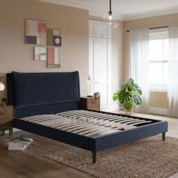 Skylar Velvet Pillow Back Bed Frame - thumbnail 2